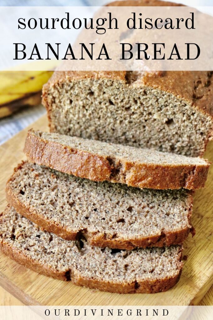 sourdough discard banana bread Pinterest image
