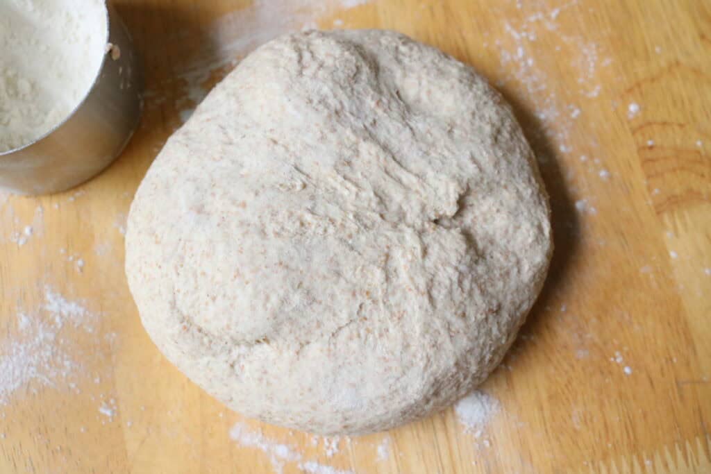 dough on a floured countertop